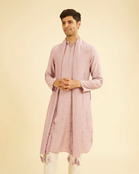 Manyavar Men Radiant Dusty Pink Kurta Pajama