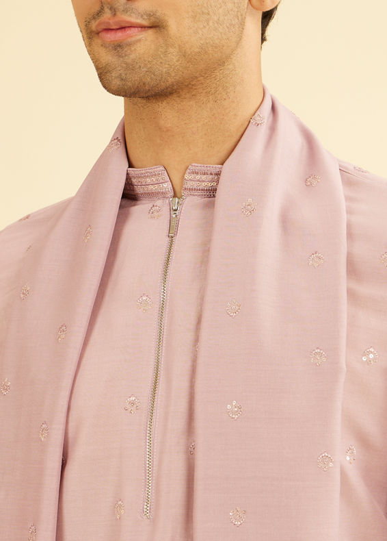 Manyavar Men Radiant Dusty Pink Kurta Pajama