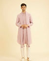 Manyavar Men Radiant Dusty Pink Kurta Pajama
