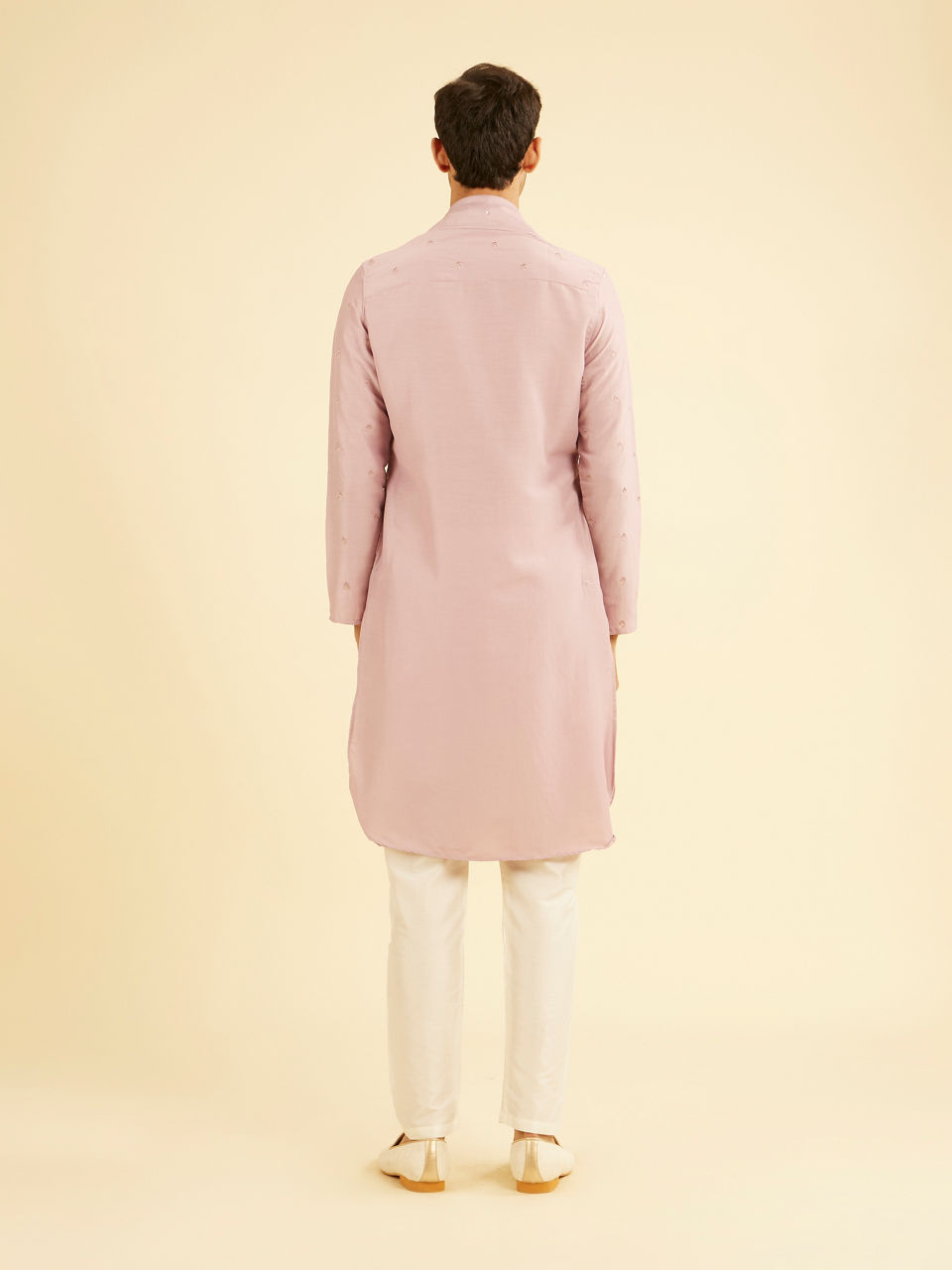 Manyavar Men Radiant Dusty Pink Kurta Pajama