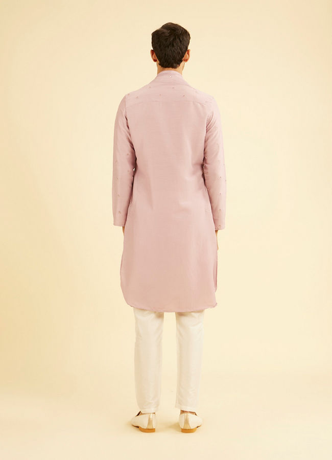 Manyavar Men Radiant Dusty Pink Kurta Pajama
