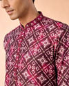 Manyavar Men Wine Elegance Kurta Pajama