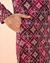 Manyavar Men Wine Elegance Kurta Pajama