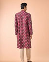 Manyavar Men Wine Elegance Kurta Pajama