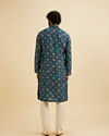 Manyavar Men Teal Blue Elegance Kurta Pajama