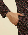 Manyavar Men Classic Black Ensemble Kurta Pant