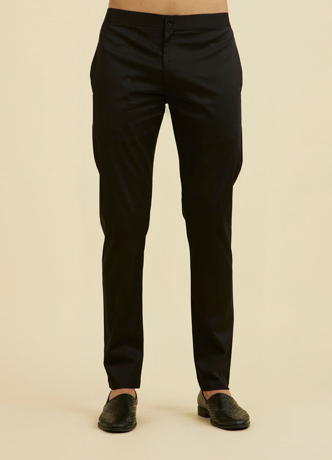 Manyavar Men Classic Black Ensemble Kurta Pant