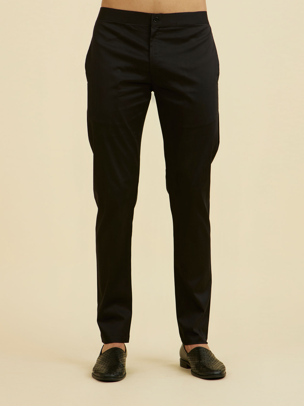 Manyavar Men Classic Black Ensemble Kurta Pant