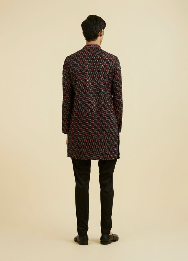 Manyavar Men Classic Black Ensemble Kurta Pant