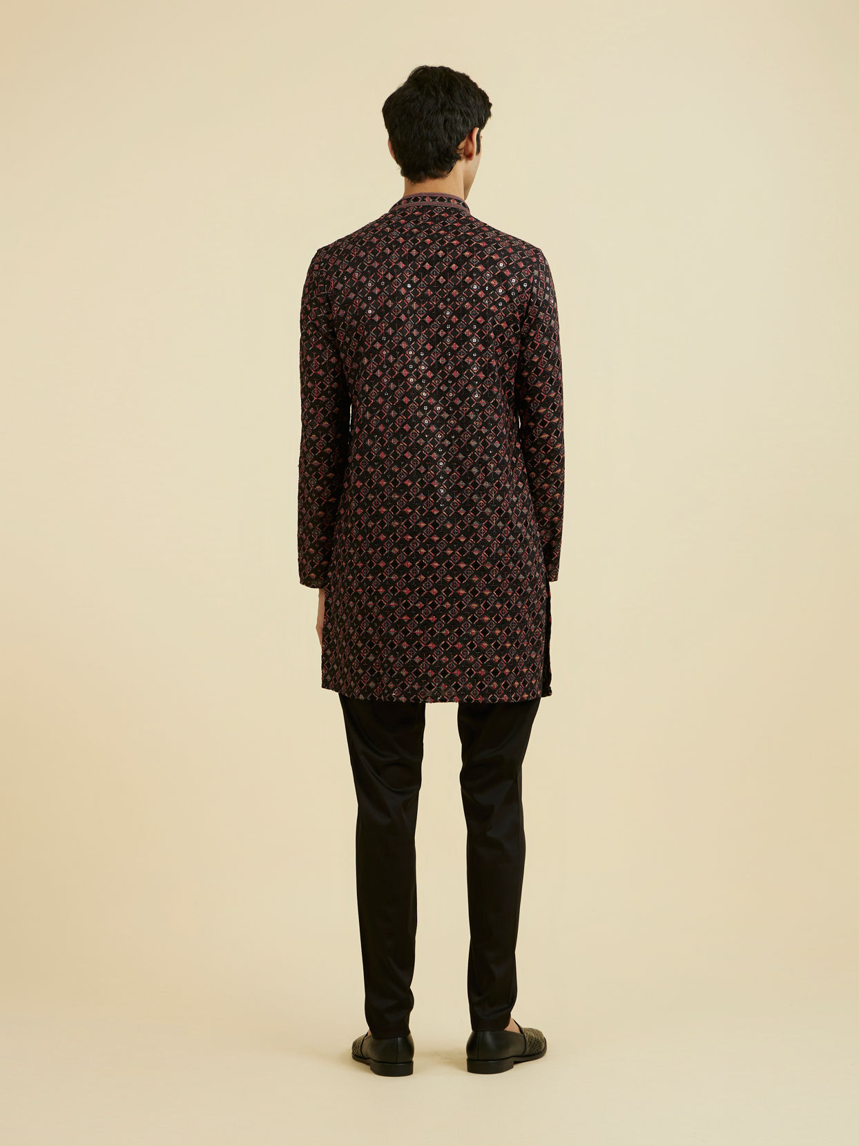 Manyavar Men Classic Black Ensemble Kurta Pant