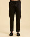 Manyavar Men Elegant Black Kurta Pajama Ensemble