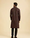 Manyavar Men Elegant Black Kurta Pajama Ensemble