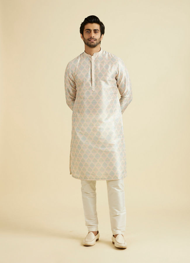 Manyavar Men Peachy Radiance Kurta Pajama