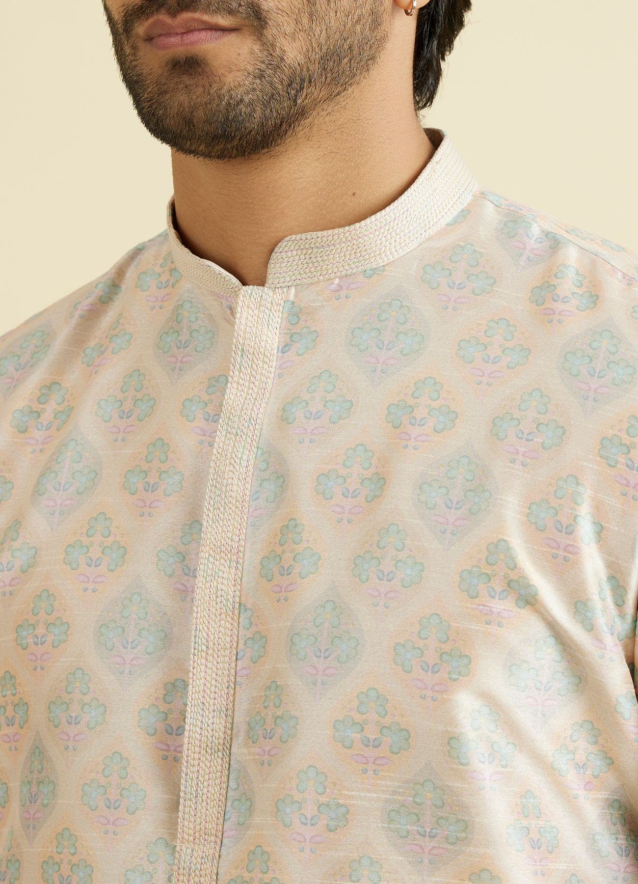 Manyavar Men Peachy Radiance Kurta Pajama