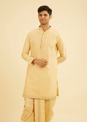 Manyavar Men Fawn Elegance Kurta Dhoti Set