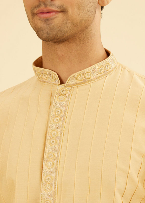 Manyavar Men Fawn Elegance Kurta Dhoti Set