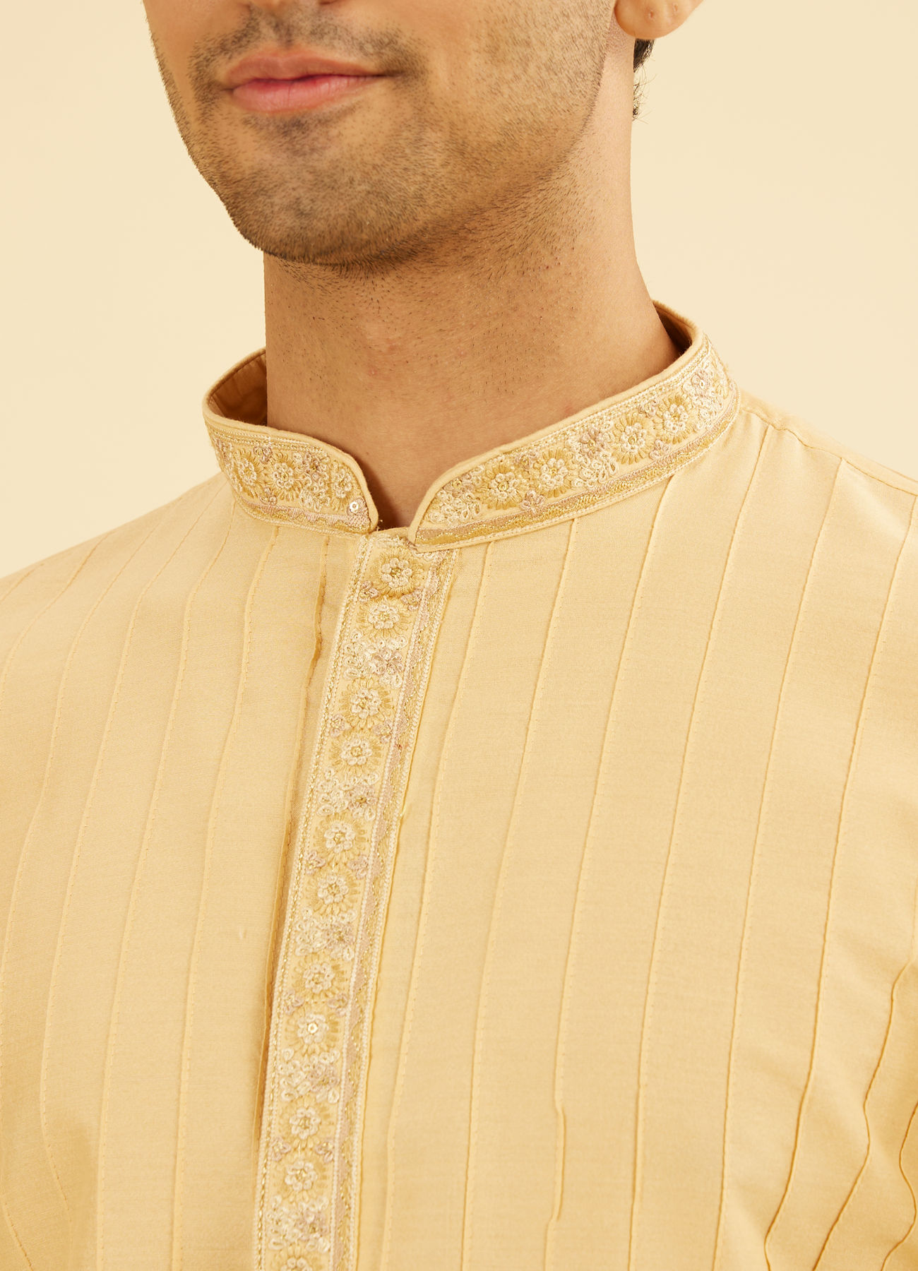 Manyavar Men Fawn Elegance Kurta Dhoti Set