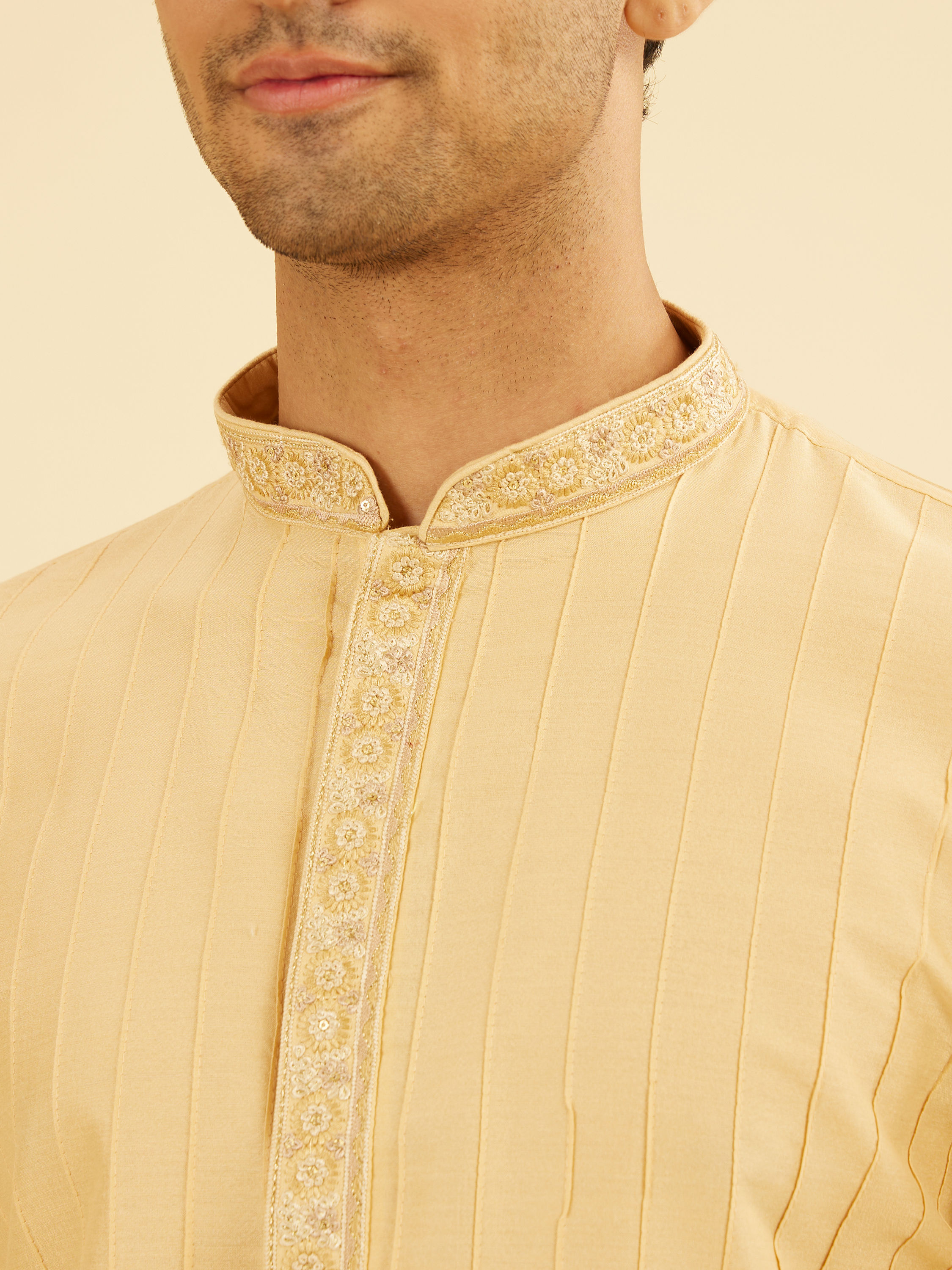 Manyavar Men Fawn Elegance Kurta Dhoti Set