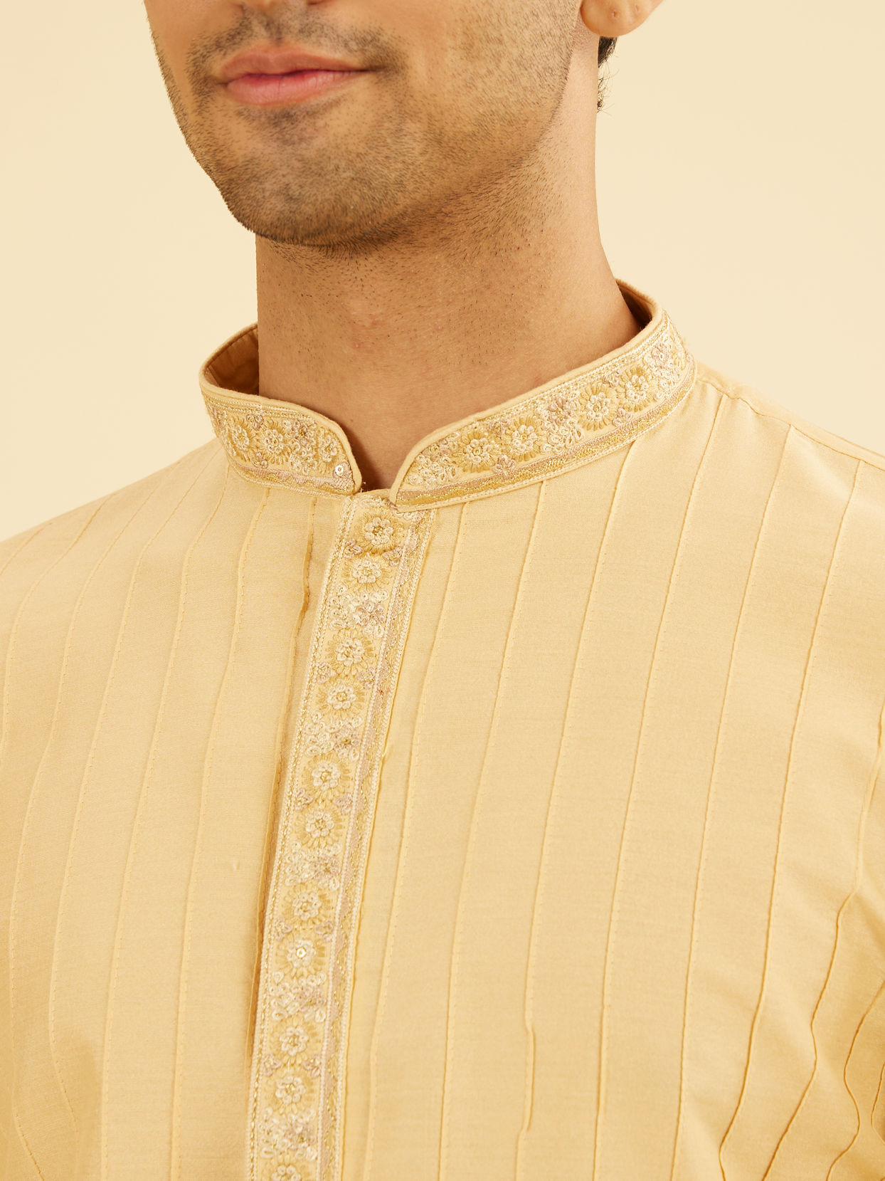 Manyavar Men Fawn Elegance Kurta Dhoti Set