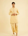 Manyavar Men Fawn Elegance Kurta Dhoti Set