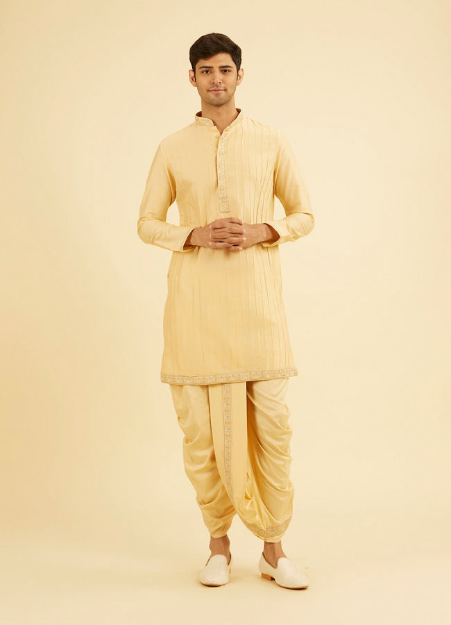 Manyavar Men Fawn Elegance Kurta Dhoti Set