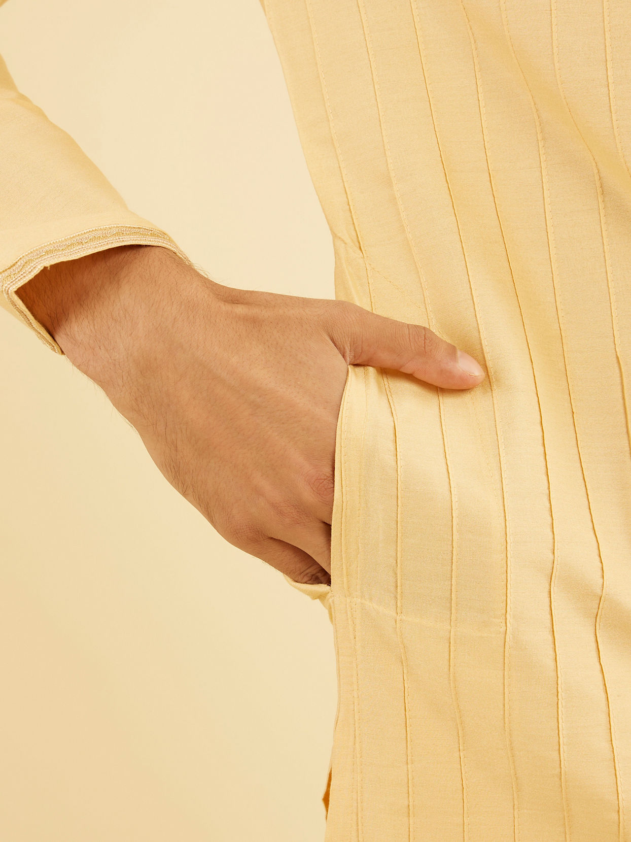 Manyavar Men Fawn Elegance Kurta Dhoti Set