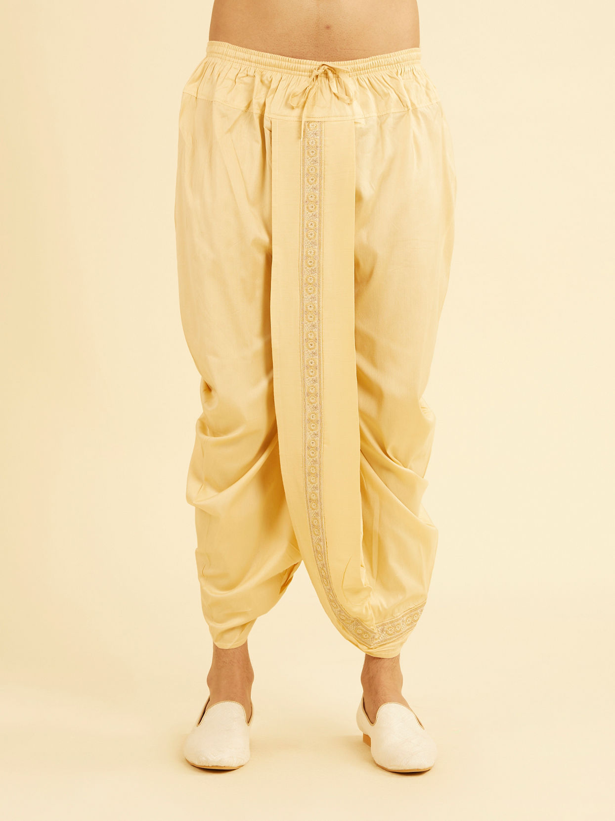 Manyavar Men Fawn Elegance Kurta Dhoti Set