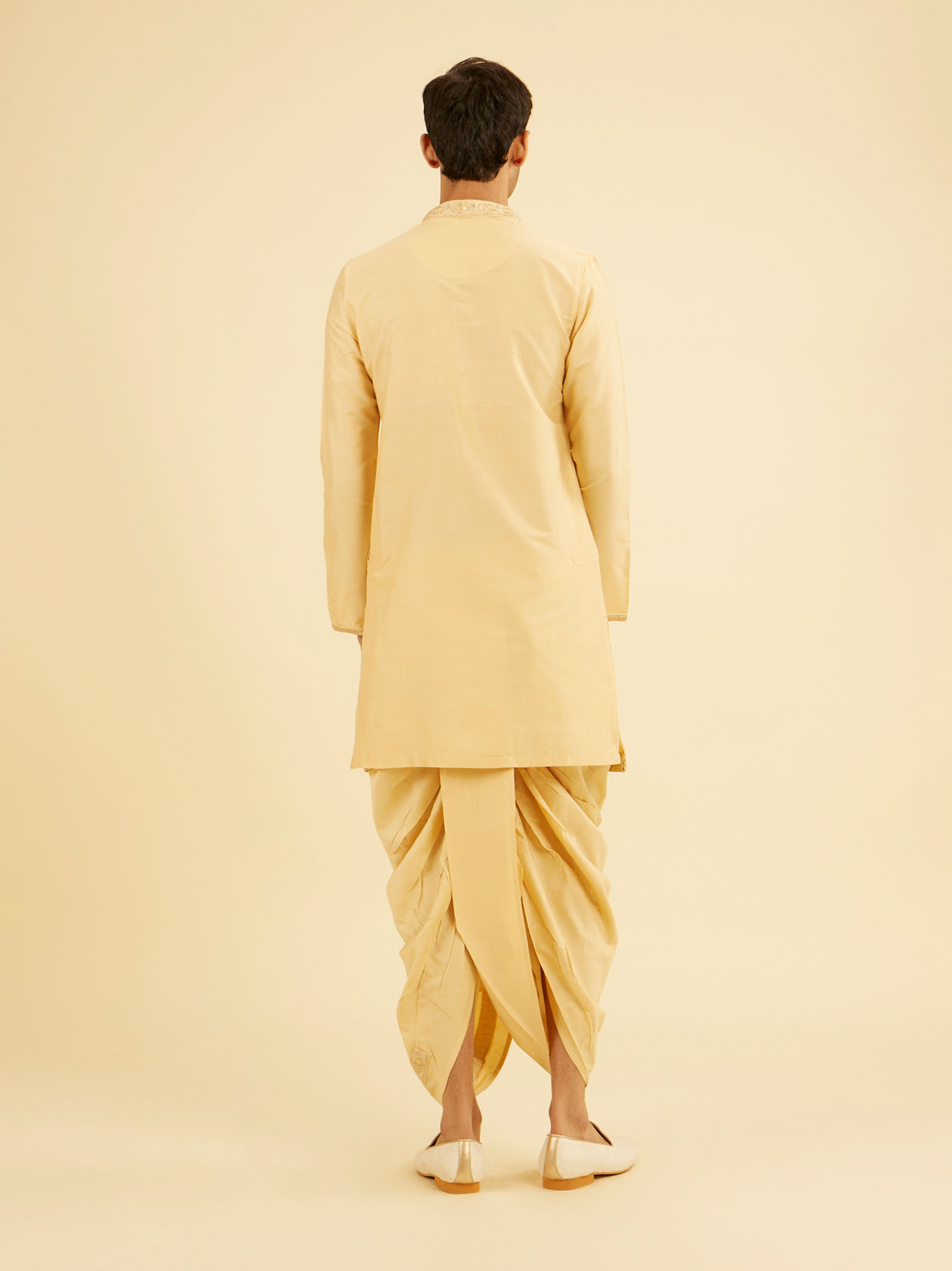 Manyavar Men Fawn Elegance Kurta Dhoti Set