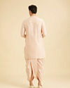 Manyavar Men Elegant Peach Kurta Pajama Set