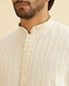 Manyavar Men Warm White Festive Elegance Kurta Dhoti