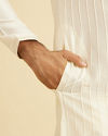 Manyavar Men Warm White Festive Elegance Kurta Pajama