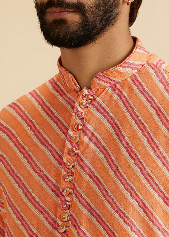 Manyavar Men Radiant Orange Kurta Pajama