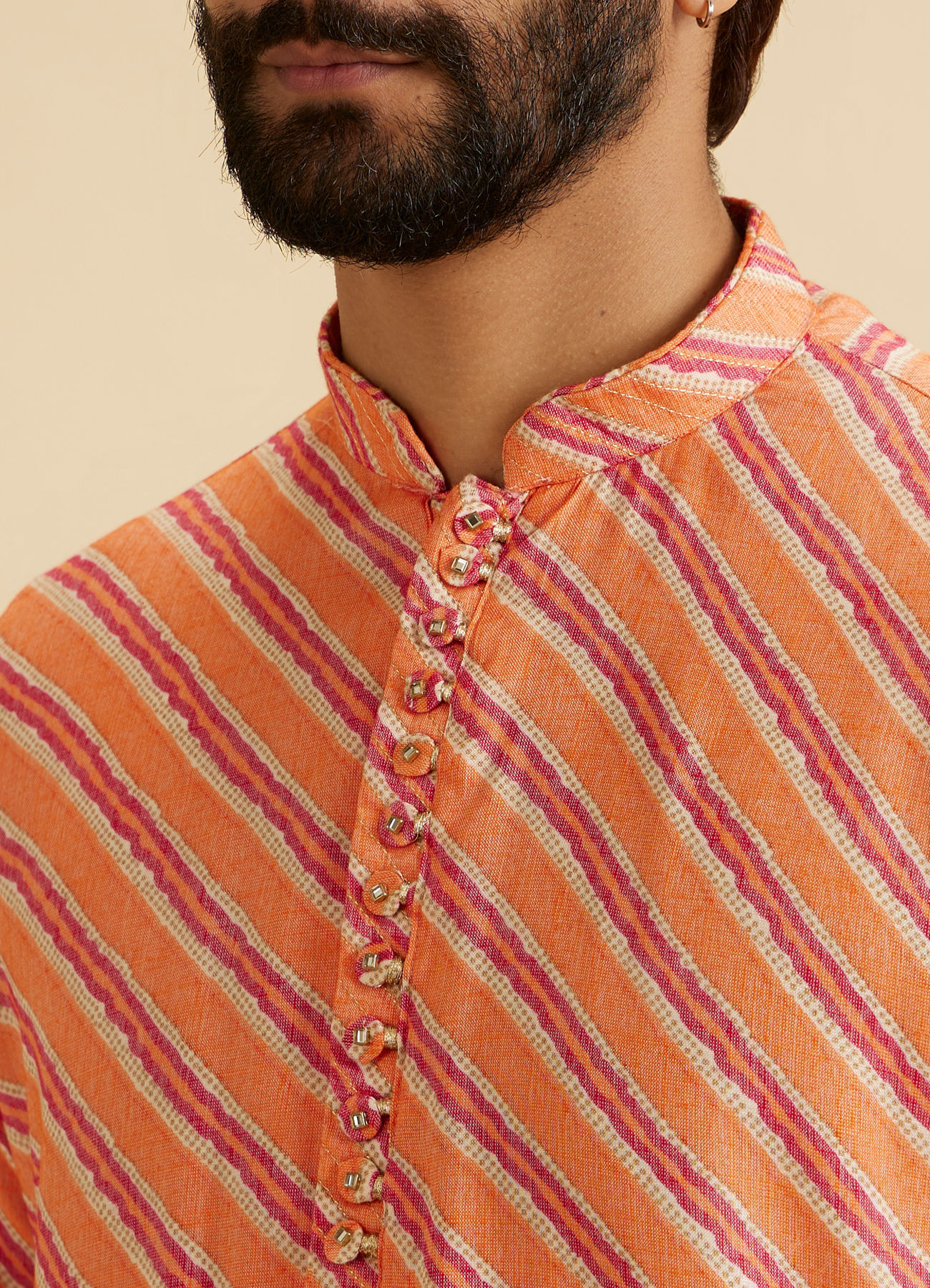 Manyavar Men Radiant Orange Kurta Pajama