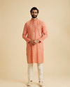 Manyavar Men Radiant Orange Kurta Pajama