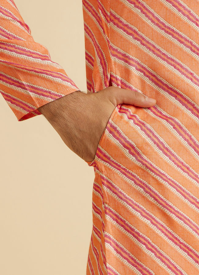 Manyavar Men Radiant Orange Kurta Pajama