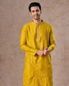 Manyavar Men Mehndi Green Opulence Kurta Pajama