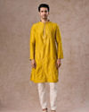 Manyavar Men Mehndi Green Opulence Kurta Pajama