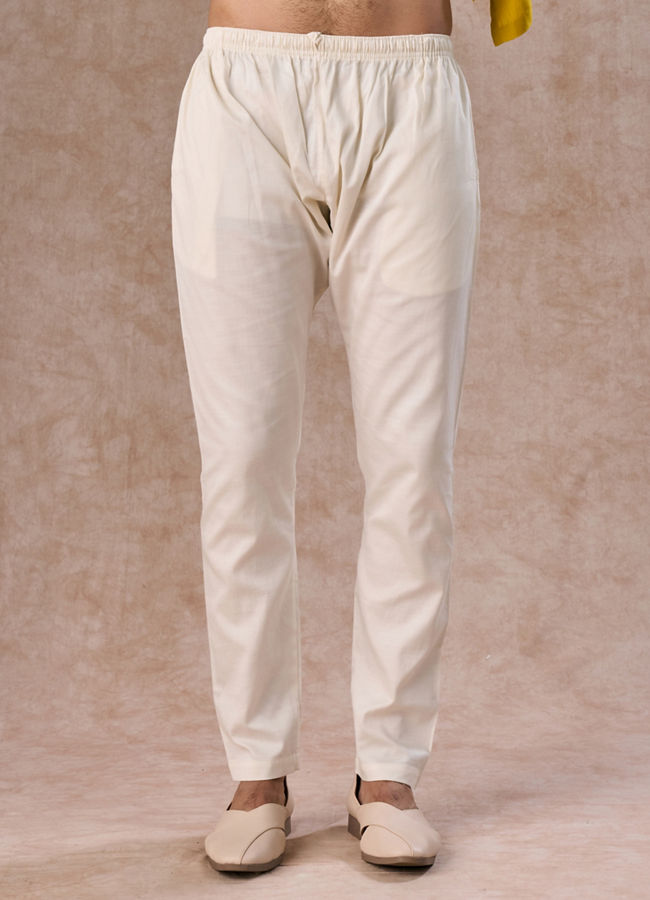 Manyavar Men Mehndi Green Opulence Kurta Pajama