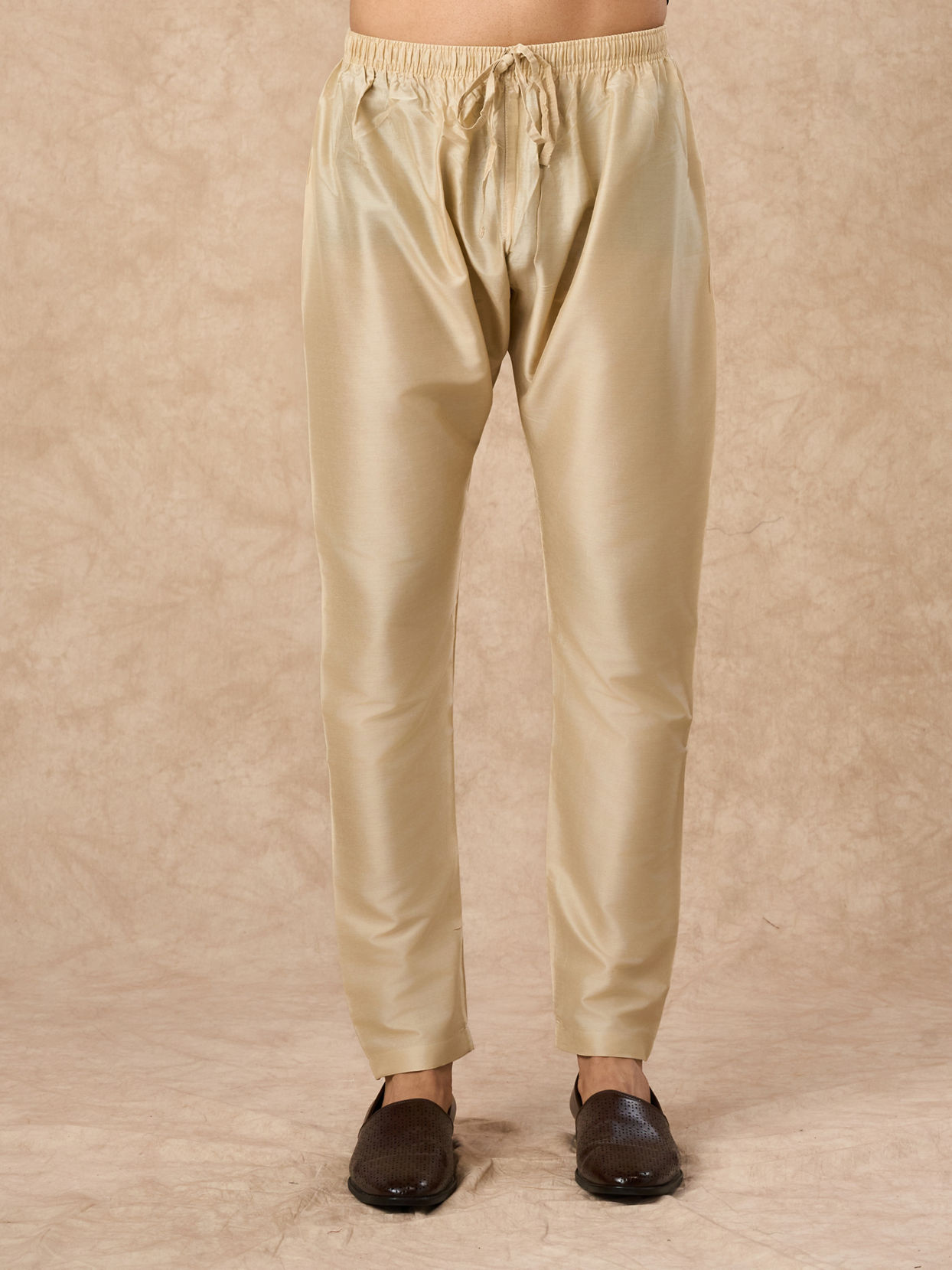 Manyavar Men Wine Silk Kurta Pajama