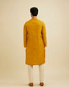 Manyavar Men Mustard Yellow Bandhani Kurta Set with Mirror Work image number 5