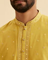 Manyavar Men Radiant Mustard Kurta Pajama Set