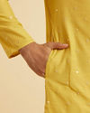 Manyavar Men Radiant Mustard Kurta Pajama Set