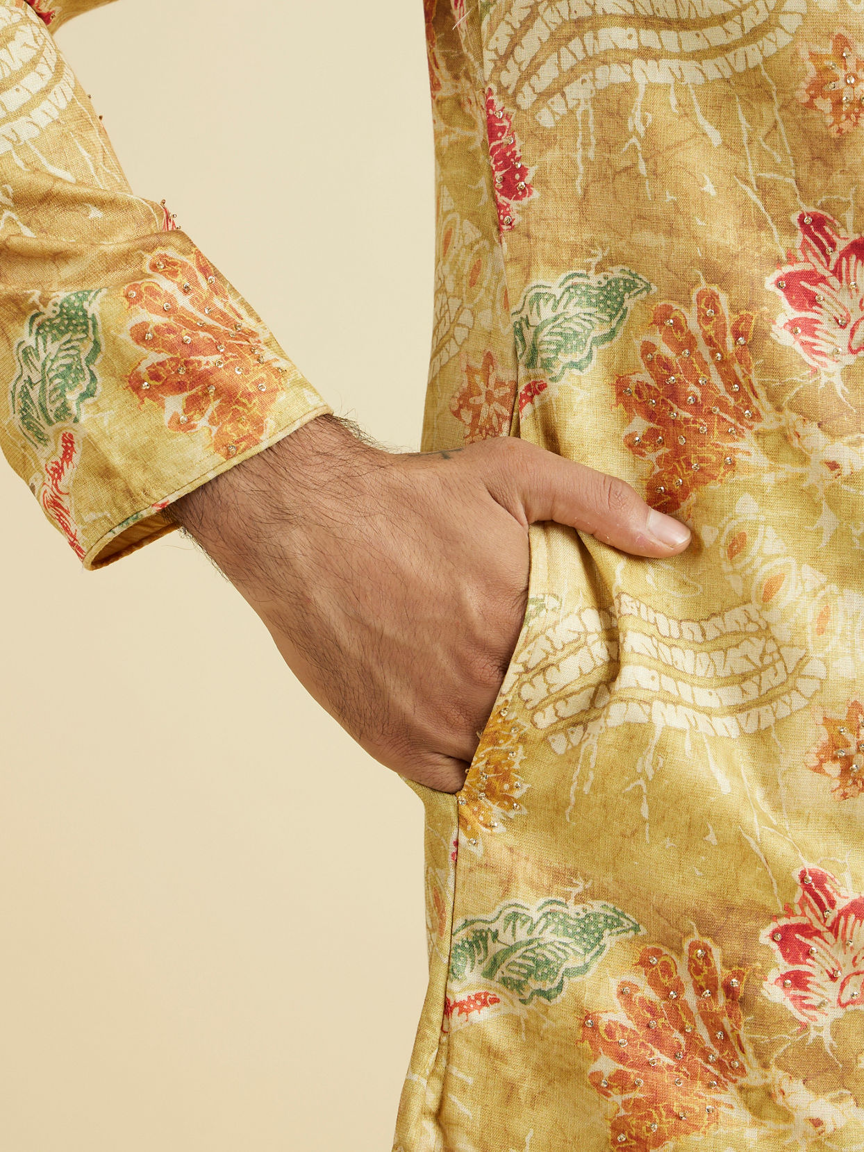 Manyavar Men Sun-Kissed Yellow Festive Kurta Pajama