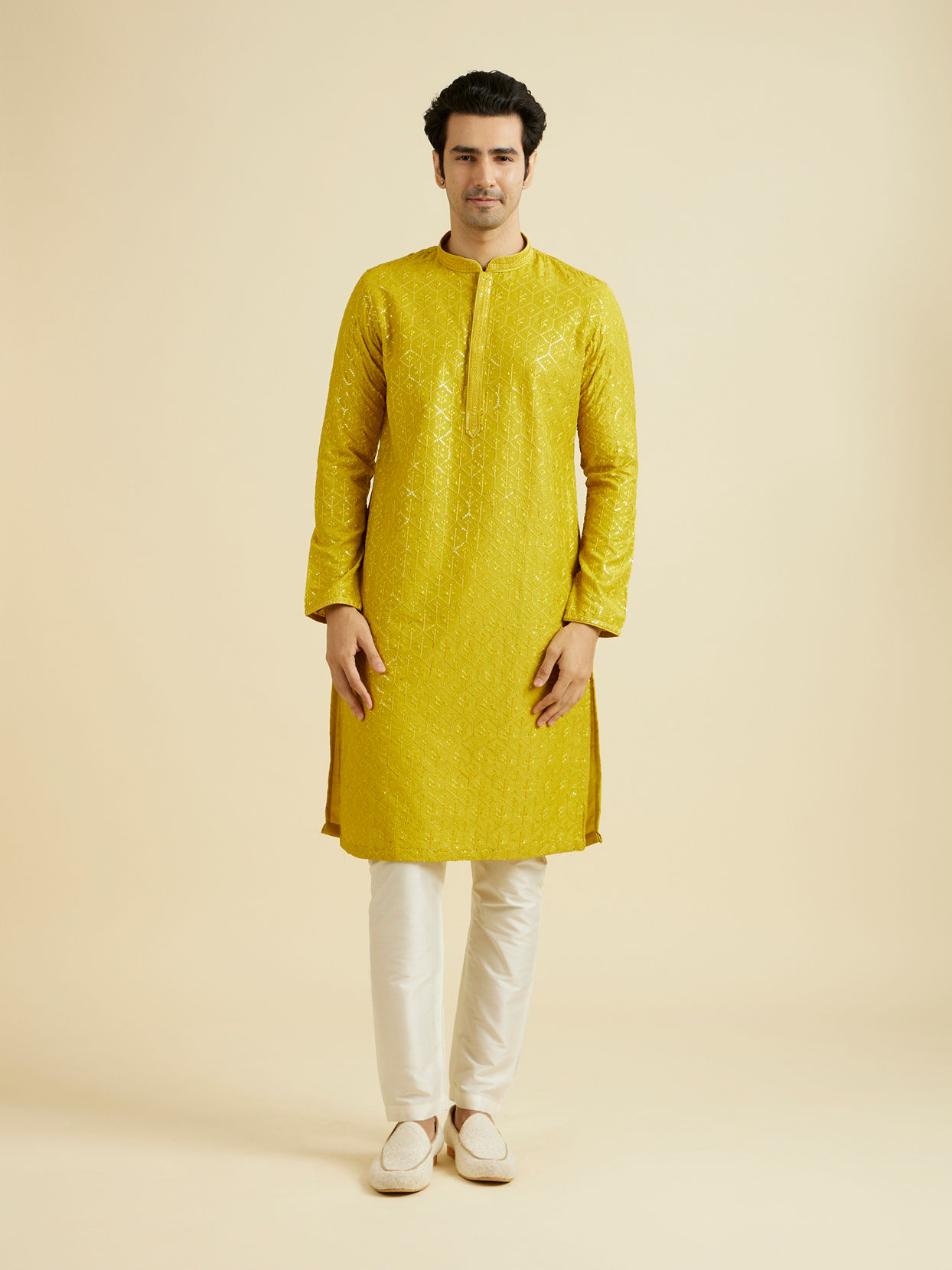 Manyavar Men Green Enigma Kurta Pajama