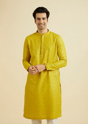 Manyavar Men Green Enigma Kurta Pajama