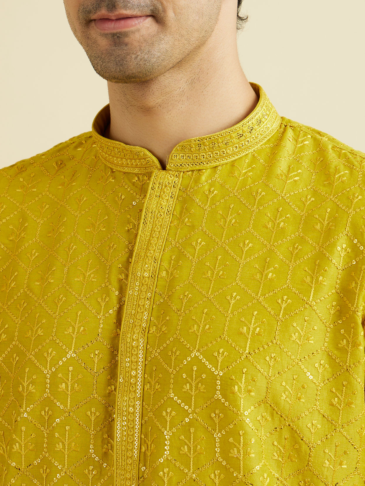 Manyavar Men Green Enigma Kurta Pajama