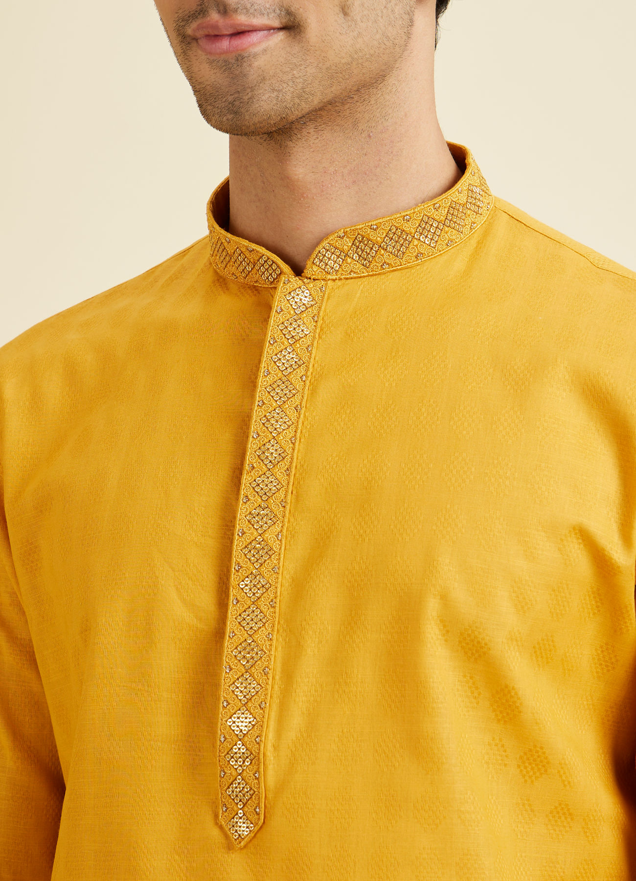 Manyavar Men Sunset Gold Delight Kurta Pajama