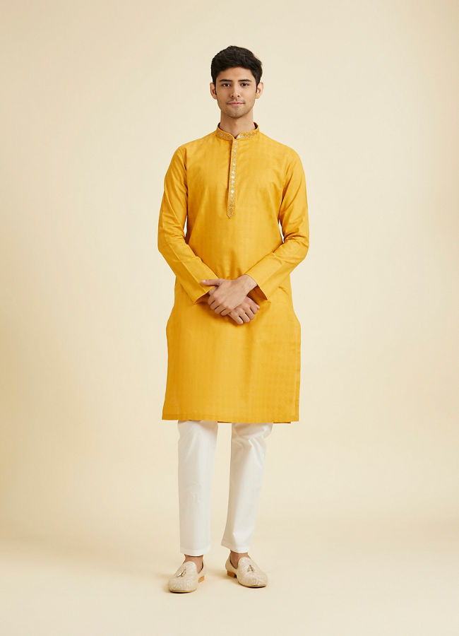 Manyavar Men Sunset Gold Delight Kurta Pajama