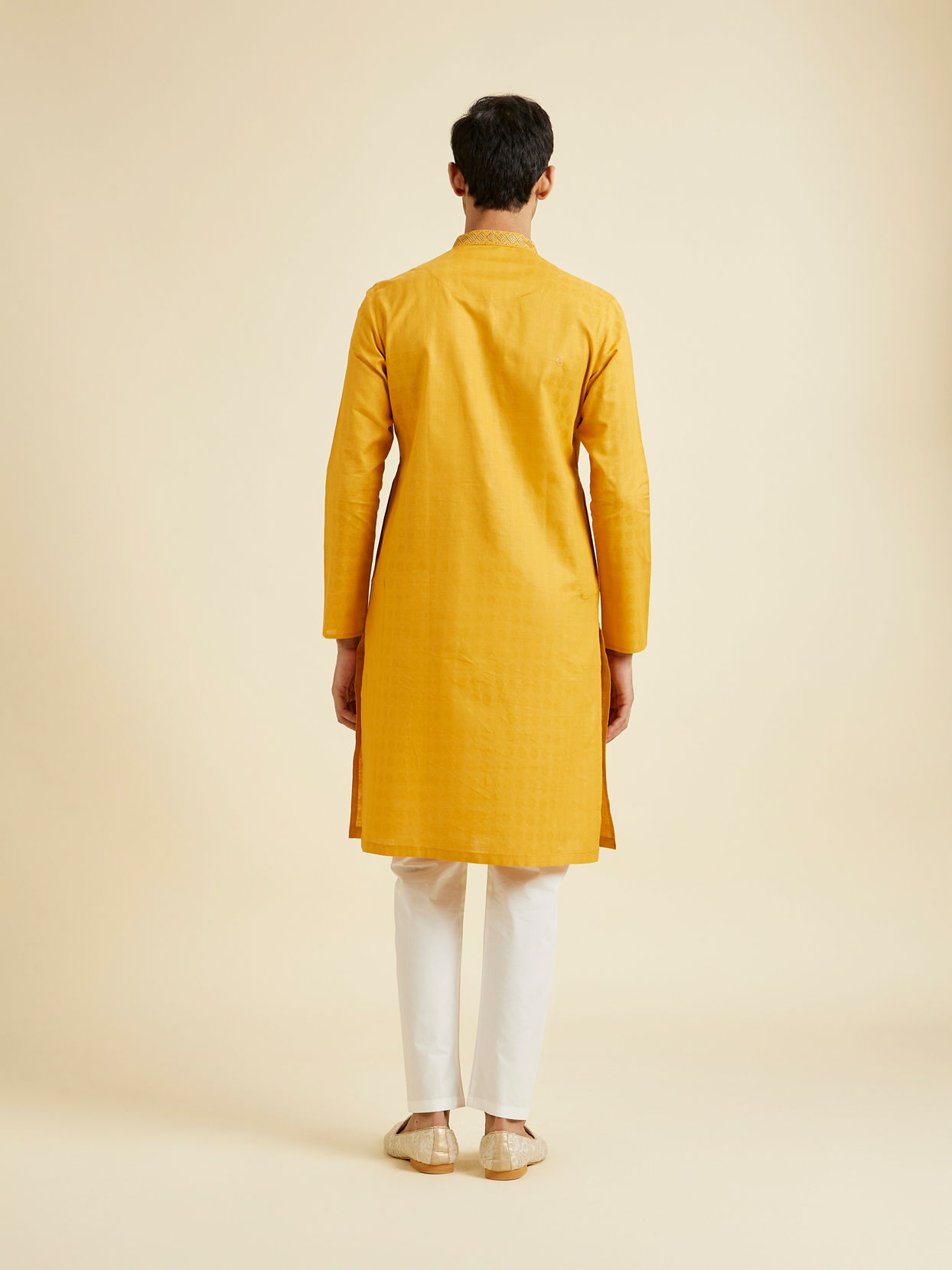 Manyavar Men Sunset Gold Delight Kurta Pajama