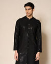 Manyavar Men Black Elegance Kurta Pajama